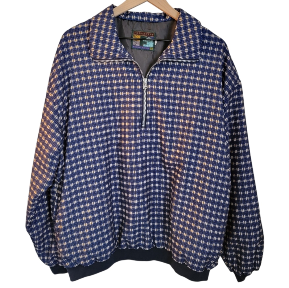 Vintage Womens Forresters Outerwear Golf Pullover 1/4 Zip Windbreaker‎ XL